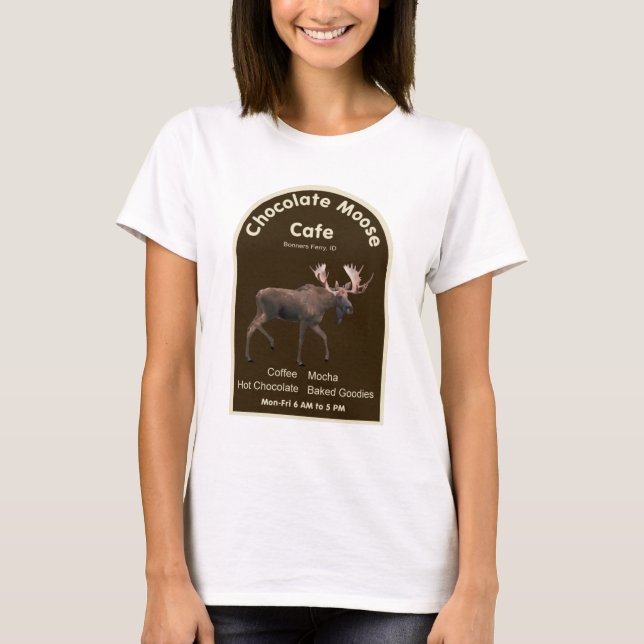 T-shirt Chocolat Moose Café (Devant)