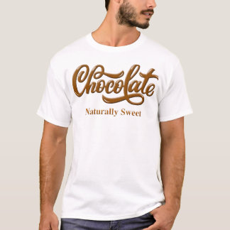 T-shirt Chocolat naturellement doux Fier Noir