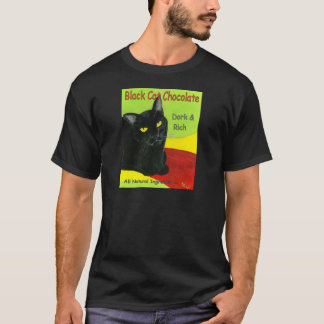 T-shirt Chocolat, noir et riches de chat noir