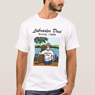 T-shirt Chocolat personnalisé Labrador et papa