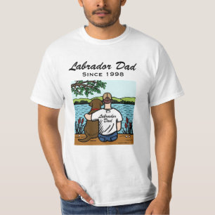 T-shirt Chocolat personnalisé Labrador et papa 2