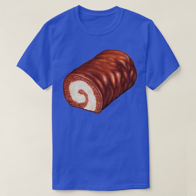 T-shirt Chocolat Suisse Motif de gâteau à rouleaux (Design devant)