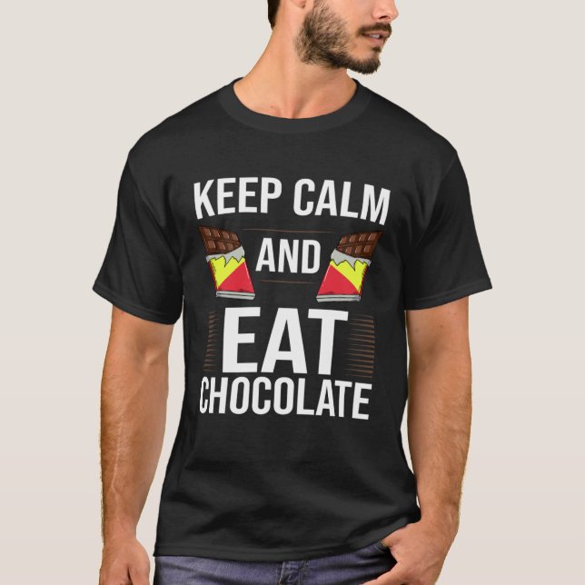 T-shirt Chocolate Candy Bar Choco Dark Keto (Devant)