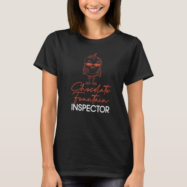 T-shirt Chocolate Fountain Inspector Device Chocolate (Devant)