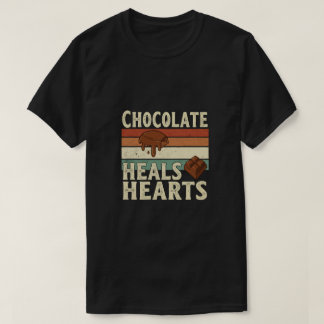 T-shirt Chocolate Heals Hearts Tee