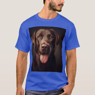 T-shirt Chocolate Labrador Dog Portrait friends
