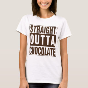 T-shirt Chocolate Straight Outta Brown