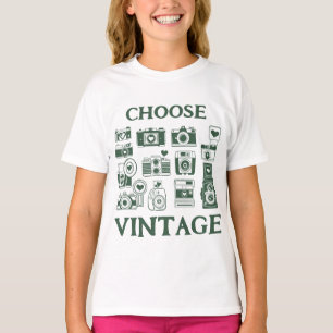 T-shirt Choisissez Collage d'appareil photo rétro Vintage