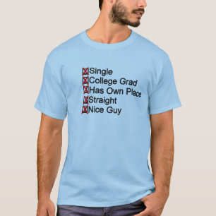 T-shirt Choisissez, diplômé, liste de contrôle droite e
