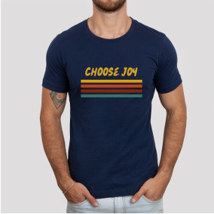 T-shirt Choisissez Joie Bible Verse Colorful Retro Christi