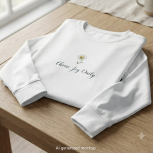 T-shirt Choisissez Joie Quotidienne Daisy Blanche Esthétiq