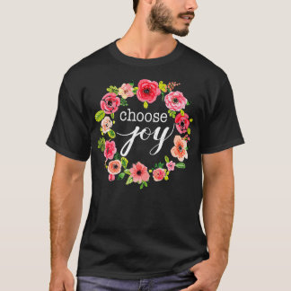 T-shirt Choisissez Joy Citation Inspirationnelle Boho Flor