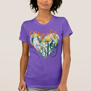 T-shirt Choisissez Joy Nom Floral Heart