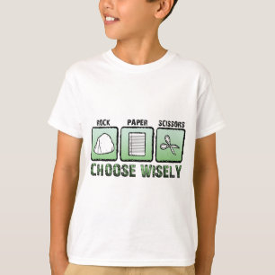 T-shirt "Choisissez sagement" les Roche-Papier-Ciseaux