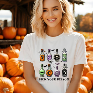 T-shirt Choisissez votre maillot d'Halloween poison mignon