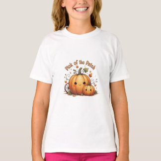 T-shirt Choix du Citrouille de patchs mignon automne Hallo