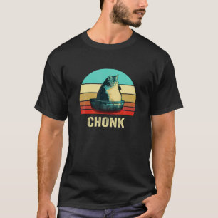 T-shirt Chonk à coucher de soleil de style rétro vintage