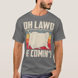 T-shirt Chonk Chat Échelle Mème Drôle Retro Style Chat Vin