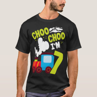 T-shirt Choo Choo Im 7 Mignonne train Lover Railroad 7e an
