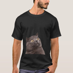 T-shirt Choqué surprenant Mème de chat