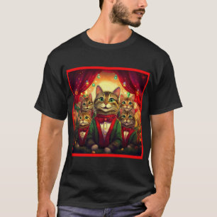 T-shirt Chorale de Noël Tabby Cat
