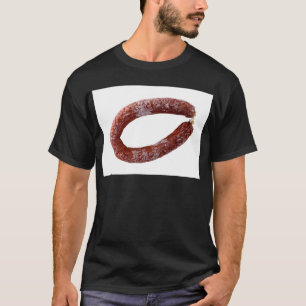 T-shirt Chorizo saucisse isolée comme coupée