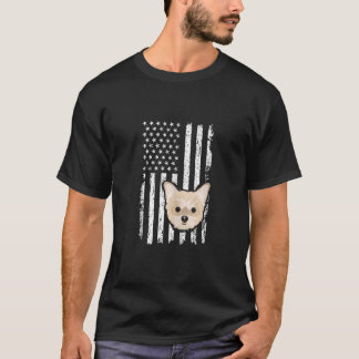 T-shirt Chorkie Dog US Drapeau Chorkie Propriétaire Chorki
