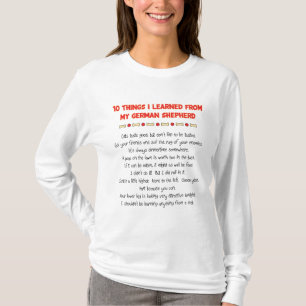 T-shirt Choses drôles I appris de mon berger allemand
