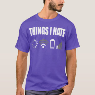 T-shirt Choses que je déteste tenue de programmeur cadeau