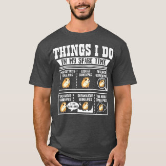 T-shirt Choses que je fais pendant mon temps libre Amoureu