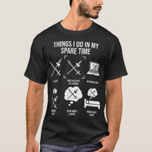 T-shirt Choses que je fais pendant mon temps libre  Larpin