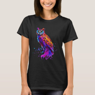 T-shirt Chouette à éclaboussures