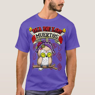 T-shirt Chouette animalière Dia De Los Muertos