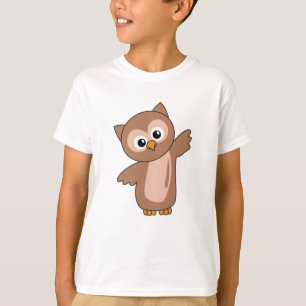 T-shirt Chouette Animaux Doux Pour Enfants Chouettes Oisea