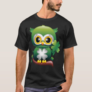 T-shirt Chouette Bébé Mignon St Patrick Dessin Animé