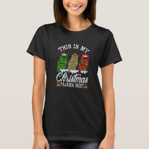 T-shirt Chouette C'Est Mes Lumières De Noël Pajama Noël