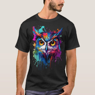 T-shirt Chouette de l'Ouest Chouette de crayon coloré Love