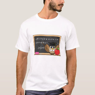 T-shirt Chouette de maître mignonne avec un dessin à la po