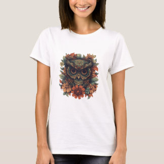 T-shirt Chouette de sagesse florale