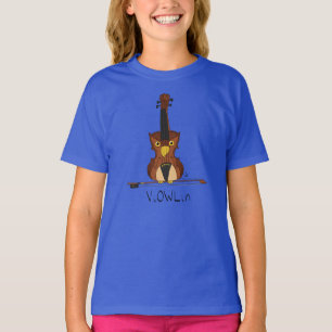 T-shirt Chouette de violon Funny Cute Kids Music