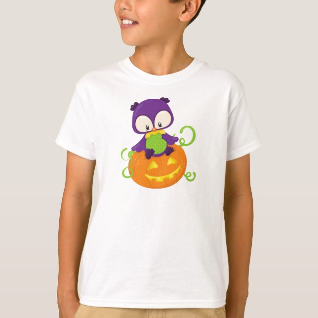 T-shirt Chouette d'Halloween, Chouette mignonne, Chouette  (Devant)