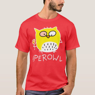 T-shirt Chouette drôle avec alcool