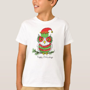 T-shirt Chouette Drôle Noël Mignonne Vacances