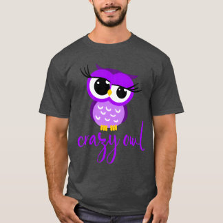 T-shirt Chouette folle Lady mignonne Oiseau Nocturne Preda