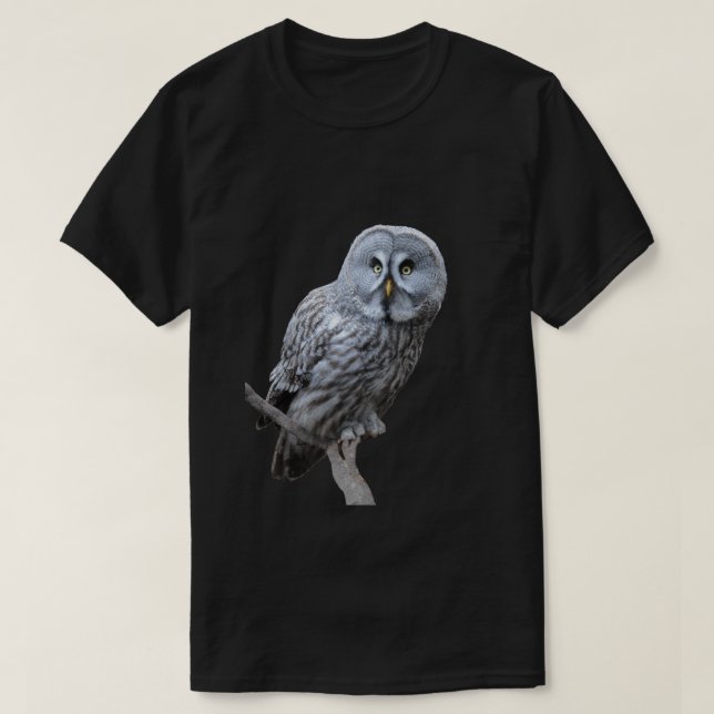T-shirt Chouette grise (Design devant)