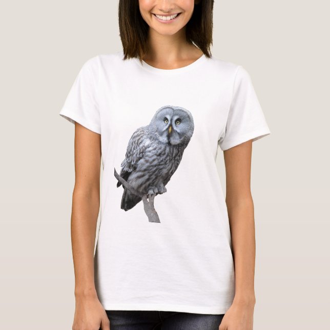 T-shirt Chouette grise (Devant)