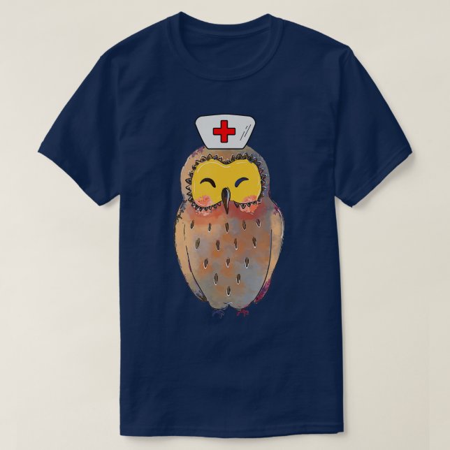 T-shirt Chouette Nuit Shift Soins infirmiers Semaine des s (Design devant)