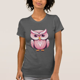 T-shirt Chouette rose