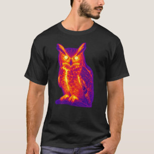 T-shirt Chouette Thermique Vision Chaleur Art