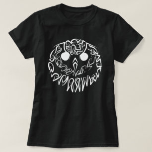 T-shirt Chouette tribale noire et blanche